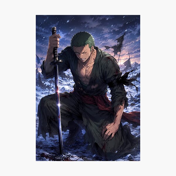 Item preview, Roronoa Zoro One Piece Solemn Snowfall Endurance designed and sold by mildaclairmo.