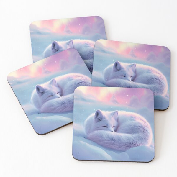 Item preview, Arctic Fox Resting in Snow designed and sold by GuildedWordGraphics.