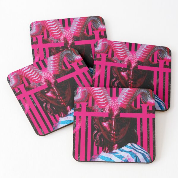 Item preview, Neon Gothic Horned Goddess Portrait designed and sold by bubblegoth.