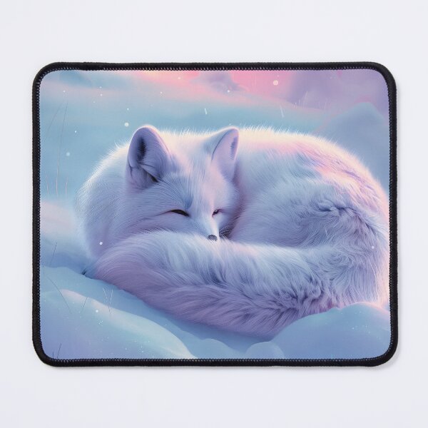 Item preview, Arctic Fox Resting in Snow designed and sold by GuildedWordGraphics.