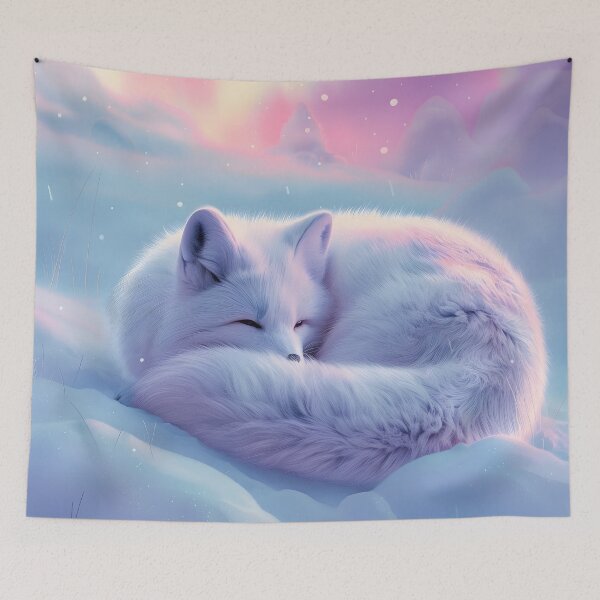 Item preview, Arctic Fox Resting in Snow designed and sold by GuildedWordGraphics.
