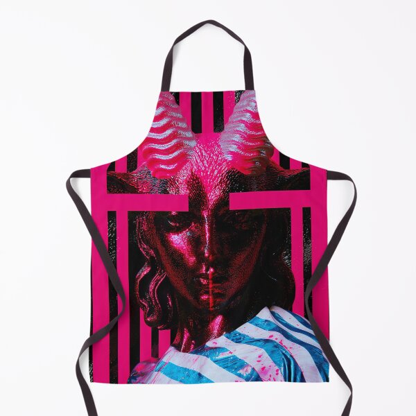 Item preview, Neon Gothic Horned Goddess Portrait designed and sold by bubblegoth.