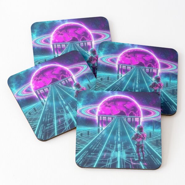 Item preview, Synthwave Astronaut: Cosmic Highway to Tomorrow designed and sold by Pabalonshop.