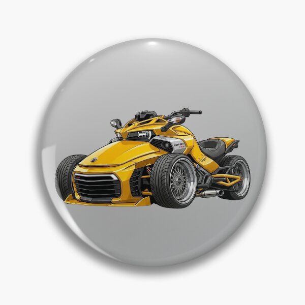 Item preview, Can-Am Spyder F3 Yellow 3-Wheeler Trike Roadster Illustration designed and sold by Motorline44.
