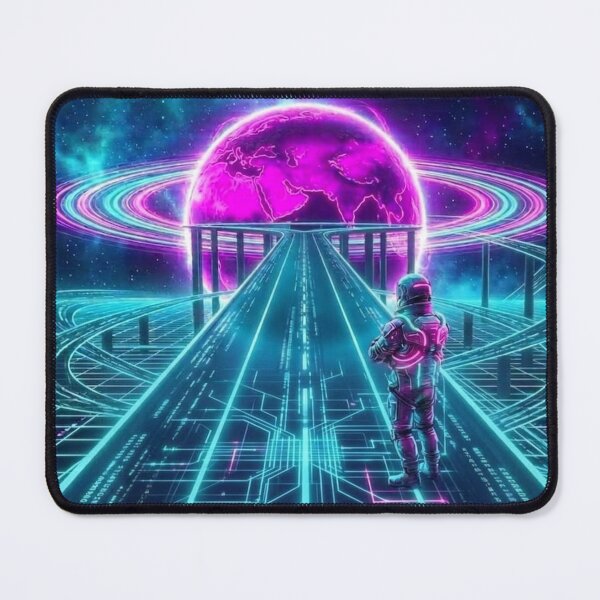 Item preview, Synthwave Astronaut: Cosmic Highway to Tomorrow designed and sold by Pabalonshop.