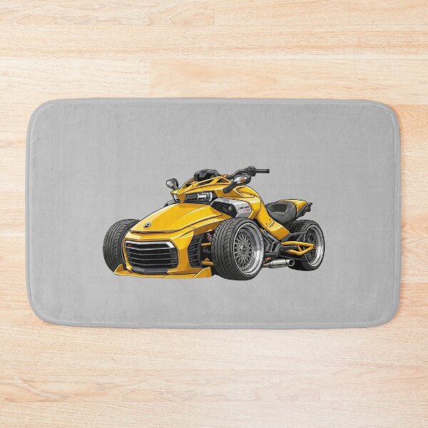 Item preview, Can-Am Spyder F3 Yellow 3-Wheeler Trike Roadster Illustration designed and sold by Motorline44.