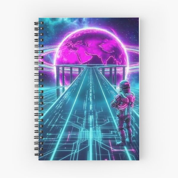 Item preview, Synthwave Astronaut: Cosmic Highway to Tomorrow designed and sold by Pabalonshop.