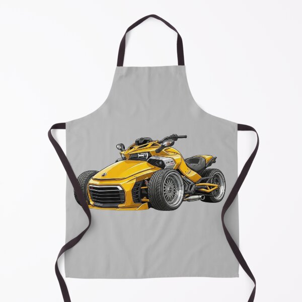 Item preview, Can-Am Spyder F3 Yellow 3-Wheeler Trike Roadster Illustration designed and sold by Motorline44.