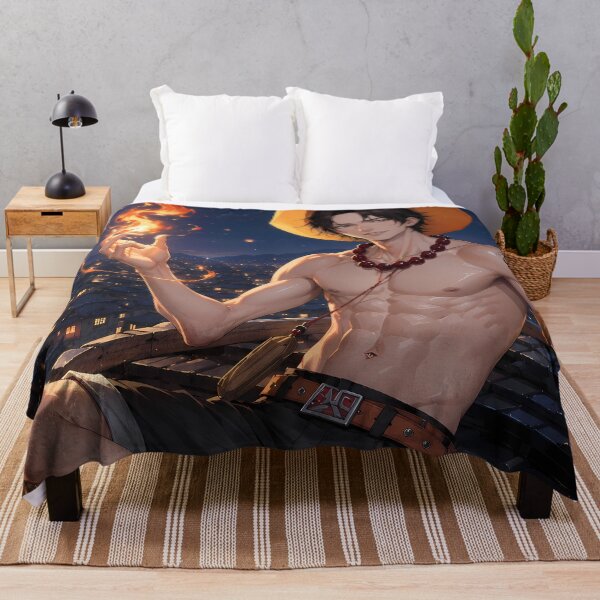 Item preview, Portgas D Ace One Piece Moonlit Rooftop designed and sold by mildaclairmo.
