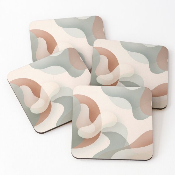 Item preview, Minimalist Sage Green Terracotta Abstract Wave Art designed and sold by ART ATTACK ZONE.
