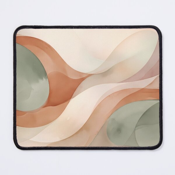 Item preview, 1 Minimalist Sage Green Terracotta Abstract Wave Art designed and sold by ART ATTACK ZONE.