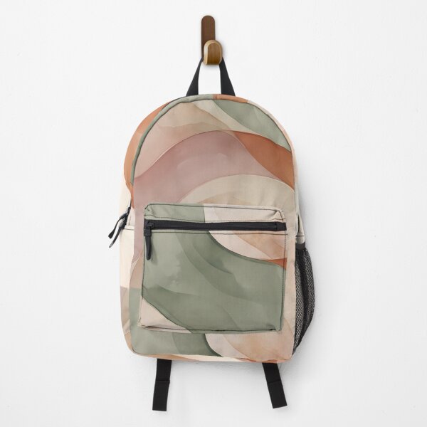 Item preview, 1 Minimalist Sage Green Terracotta Abstract Wave Art designed and sold by ART ATTACK ZONE.