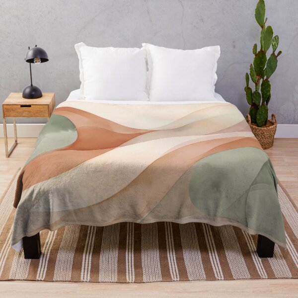 Item preview, 1 Minimalist Sage Green Terracotta Abstract Wave Art designed and sold by ART ATTACK ZONE.