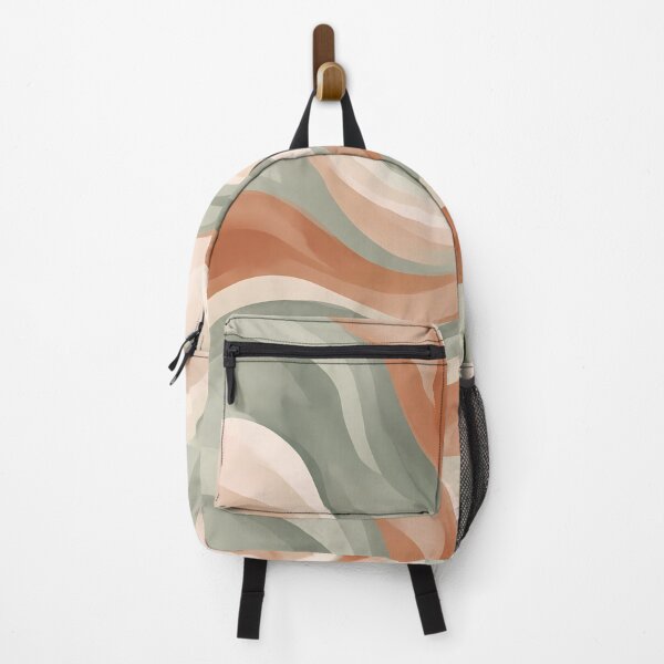 Item preview, 2 Minimalist Sage Green Terracotta Abstract Wave Art designed and sold by ART ATTACK ZONE.