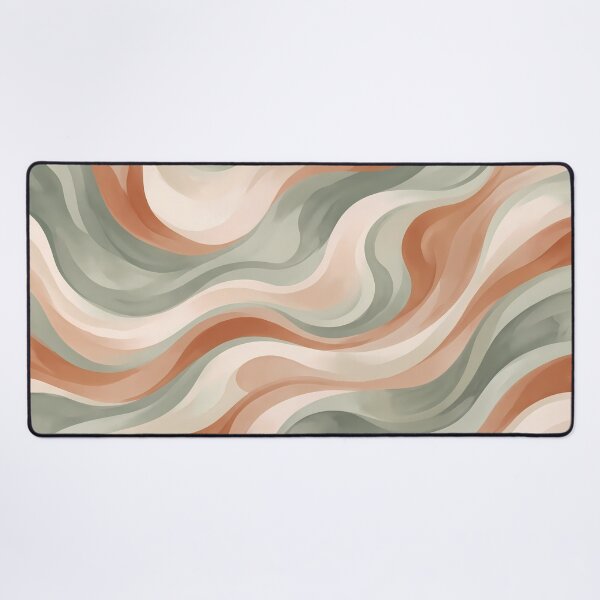 Item preview, 2 Minimalist Sage Green Terracotta Abstract Wave Art designed and sold by ART ATTACK ZONE.