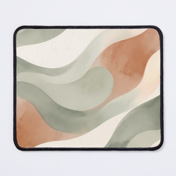 Item preview, 3 Minimalist Sage Green Terracotta Abstract Wave Art designed and sold by ART ATTACK ZONE.