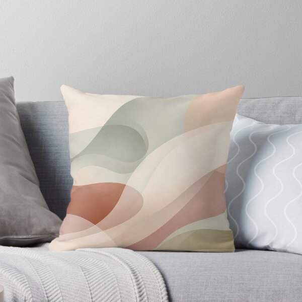 Item preview, 4 Minimalist Sage Green Terracotta Abstract Wave Art designed and sold by ART ATTACK ZONE.