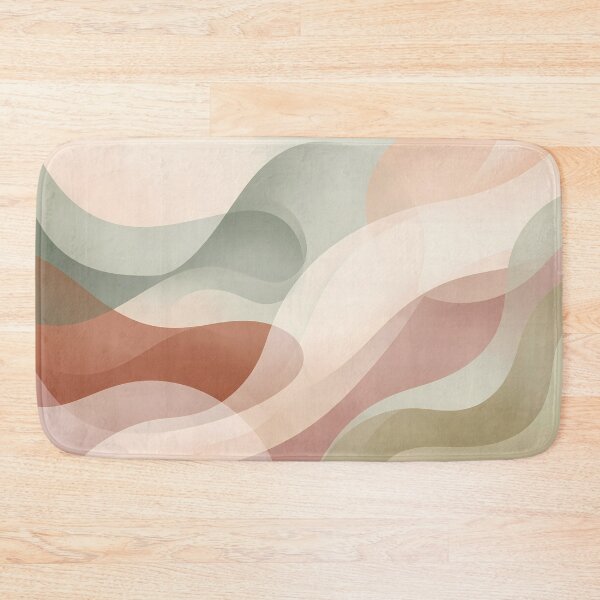 Item preview, 4 Minimalist Sage Green Terracotta Abstract Wave Art designed and sold by ART ATTACK ZONE.