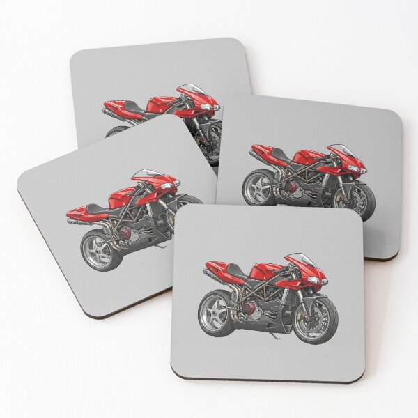 Item preview, Classic Ducati 916 Superbike Red Motorcycle Illustration designed and sold by Motorline44.