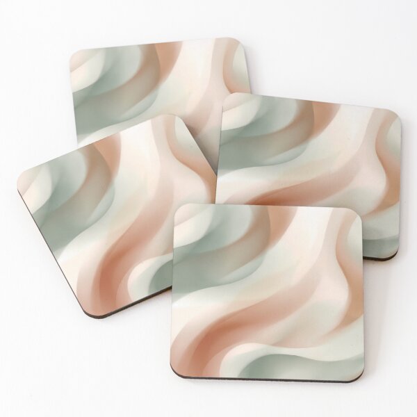 Item preview, January Minimalist Sage Green Terracotta Abstract Wave Art designed and sold by ART ATTACK ZONE.