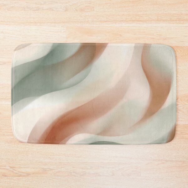 Item preview, January Minimalist Sage Green Terracotta Abstract Wave Art designed and sold by ART ATTACK ZONE.