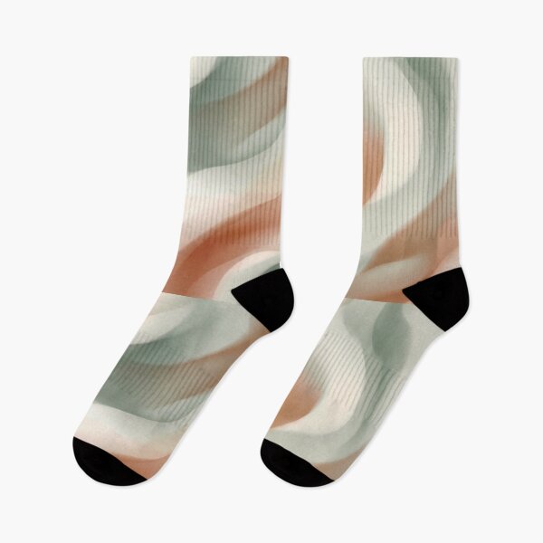 Item preview, January Minimalist Sage Green Terracotta Abstract Wave Art designed and sold by ART ATTACK ZONE.