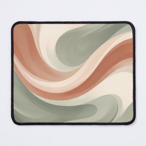 Item preview, April Minimalist Sage Green Terracotta Abstract Wave Art designed and sold by ART ATTACK ZONE.