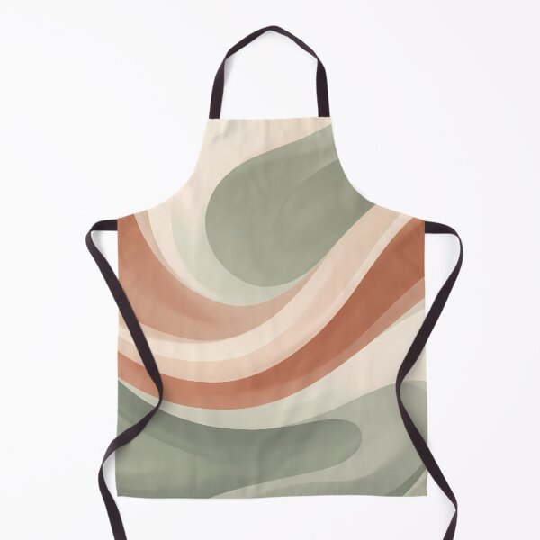 Item preview, April Minimalist Sage Green Terracotta Abstract Wave Art designed and sold by ART ATTACK ZONE.