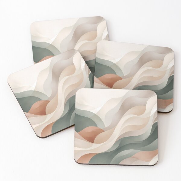 Item preview, September Minimalist Sage Green Terracotta Abstract Wave Art designed and sold by ART ATTACK ZONE.