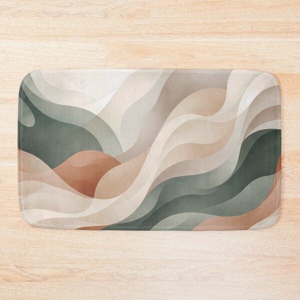 Item preview, September Minimalist Sage Green Terracotta Abstract Wave Art designed and sold by ART ATTACK ZONE.