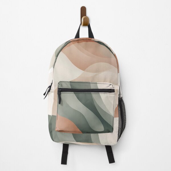 Item preview, September Minimalist Sage Green Terracotta Abstract Wave Art designed and sold by ART ATTACK ZONE.