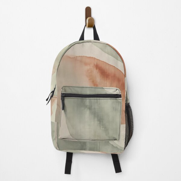 Item preview, December Minimalist Sage Green Terracotta Abstract Wave Art designed and sold by ART ATTACK ZONE.