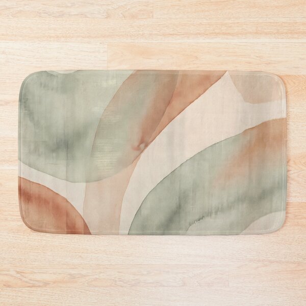 Item preview, December Minimalist Sage Green Terracotta Abstract Wave Art designed and sold by ART ATTACK ZONE.