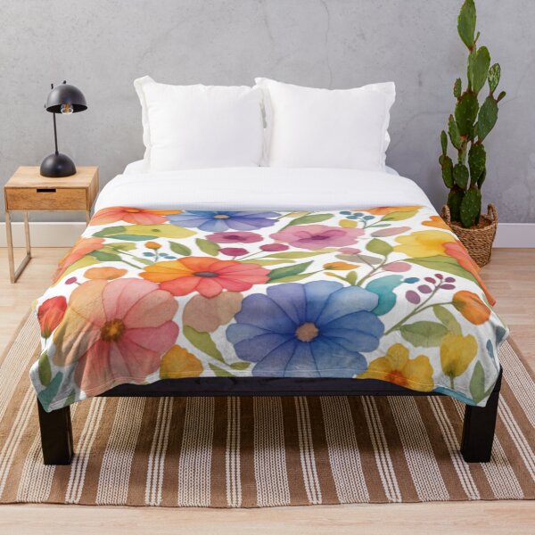Item preview, Pradera de flores silvestres con acuarela caprichosa designed and sold by Rekline.
