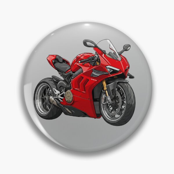 Item preview, Ducati Panigale V4 R Red Superbike Motorcycle Illustration designed and sold by Motorline44.