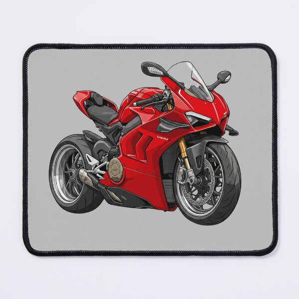 Item preview, Ducati Panigale V4 R Red Superbike Motorcycle Illustration designed and sold by Motorline44.