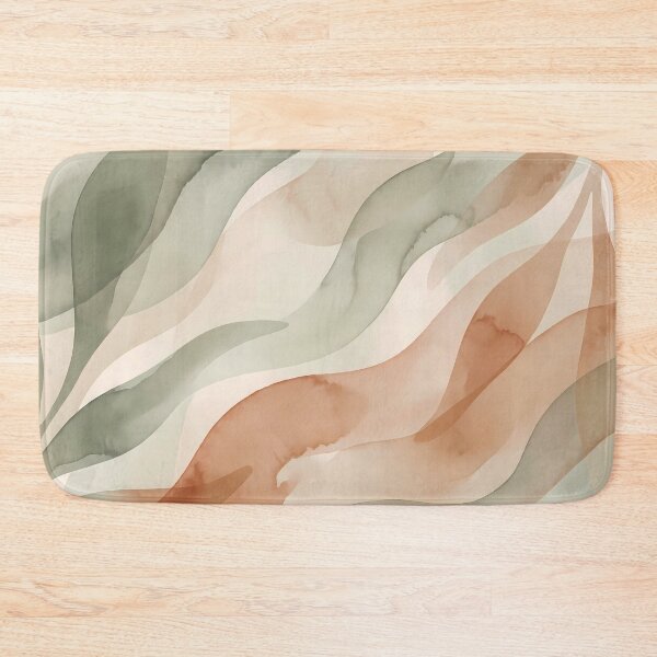 Item preview, Italy Minimalist Sage Green Terracotta Abstract Wave Art designed and sold by ART ATTACK ZONE.