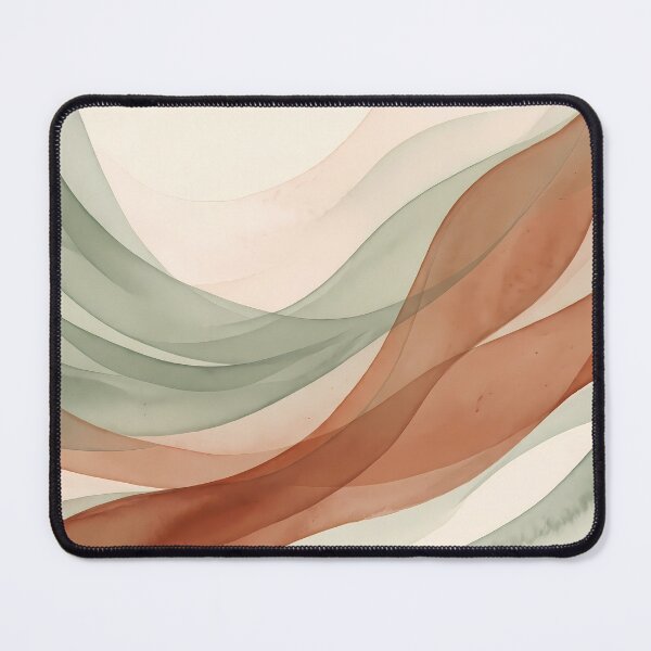 Item preview, Bulgary Minimalist Sage Green Terracotta Abstract Wave Art designed and sold by ART ATTACK ZONE.