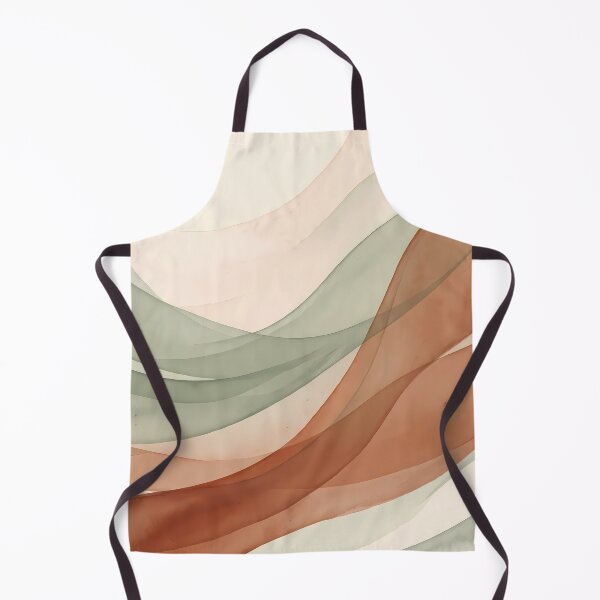 Item preview, Bulgary Minimalist Sage Green Terracotta Abstract Wave Art designed and sold by ART ATTACK ZONE.