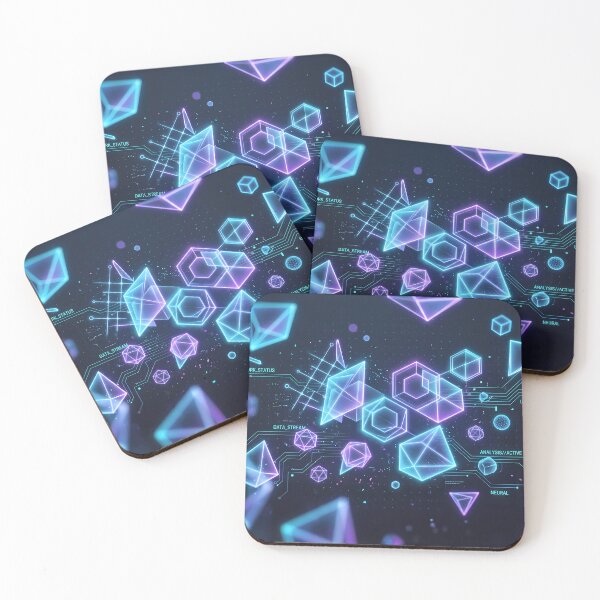 Item preview, Futuristic Cyberpunk Neon Grid Tech Interface Art designed and sold by ART ATTACK ZONE.