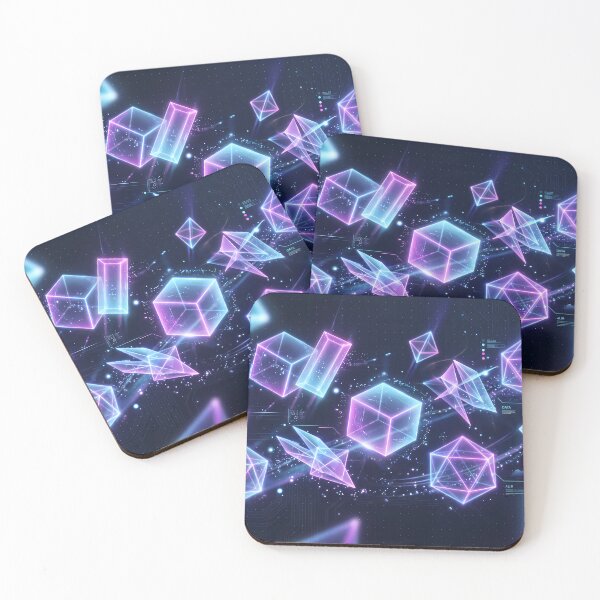 Item preview, HOT Futuristic Cyberpunk Neon Grid Tech Interface Art designed and sold by ART ATTACK ZONE.
