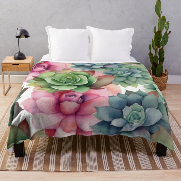 Item preview, Vibrant Watercolor Succulent Garden designed and sold by Rekline.