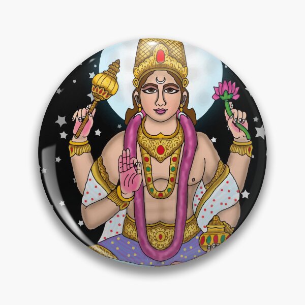 Item preview, Lord Chandra Artwork | Divine Moon God Digital Illustration | Hindu Mythology Art designed and sold by Harshit_Digital_Arts.