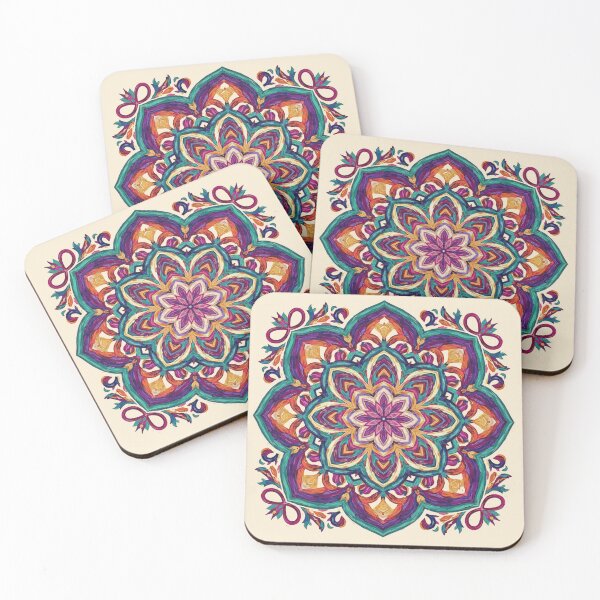 Item preview, Boho Folk Art Flower  designed and sold by Dancingrabbit Studio.