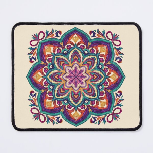 Item preview, Boho Folk Art Flower designed and sold by Dancingrabbit Studio.
