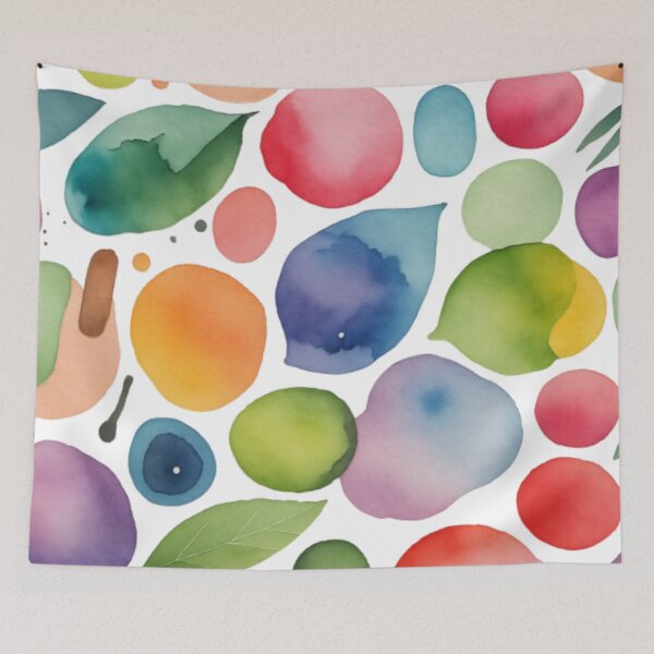 Item preview, Whimsical Watercolor Abstract Pebbles designed and sold by Rekline.