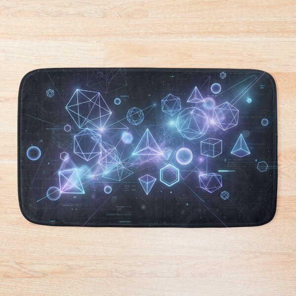 Item preview, 666 Futuristic Cyberpunk Neon Grid Tech Interface Art designed and sold by ART ATTACK ZONE.