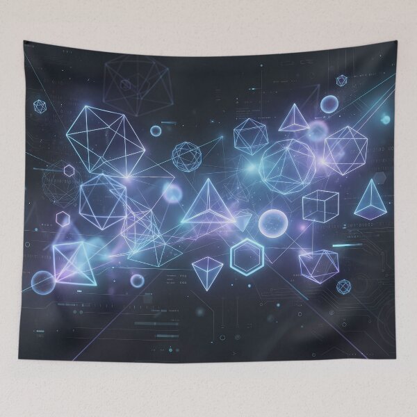 Item preview, 666 Futuristic Cyberpunk Neon Grid Tech Interface Art designed and sold by ART ATTACK ZONE.