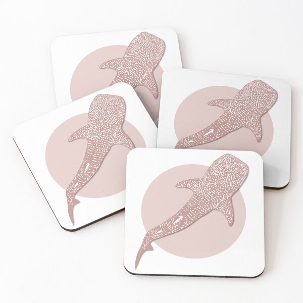 Item preview, Whale Shark Dusty Pink with Shadow designed and sold by SeaLarkArt.