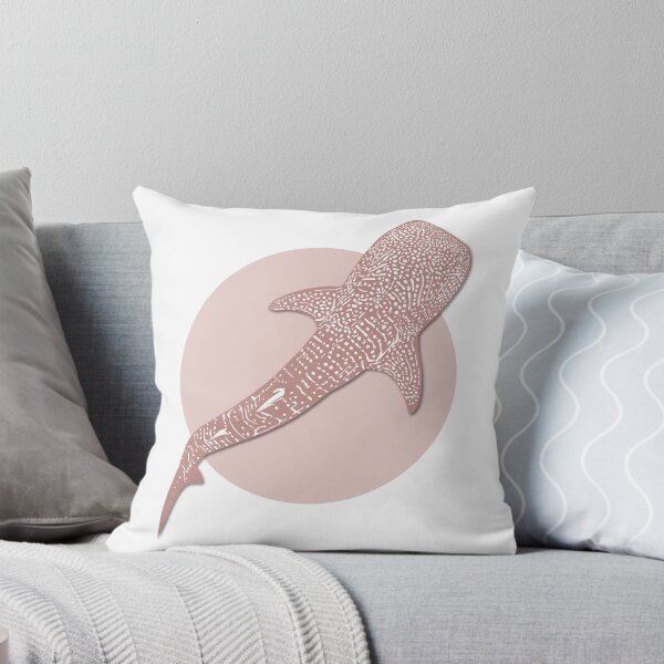 Item preview, Whale Shark Dusty Pink with Shadow designed and sold by SeaLarkArt.